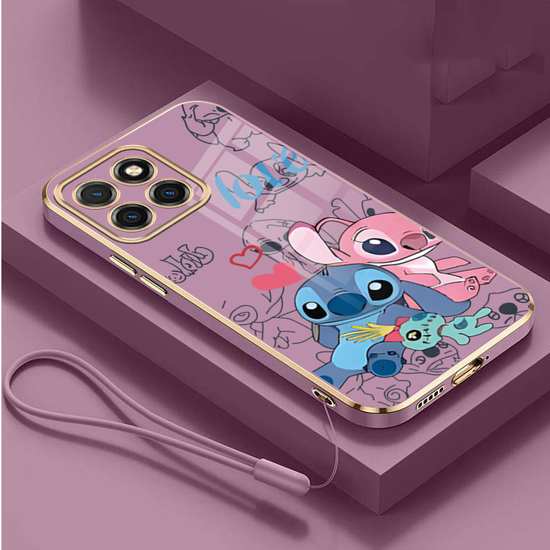 Honor X7d 5G 400 สมาร์ท 5G X7D คู่ Disney Series Shell Cover น่ารัก Stitch Design Soft Case