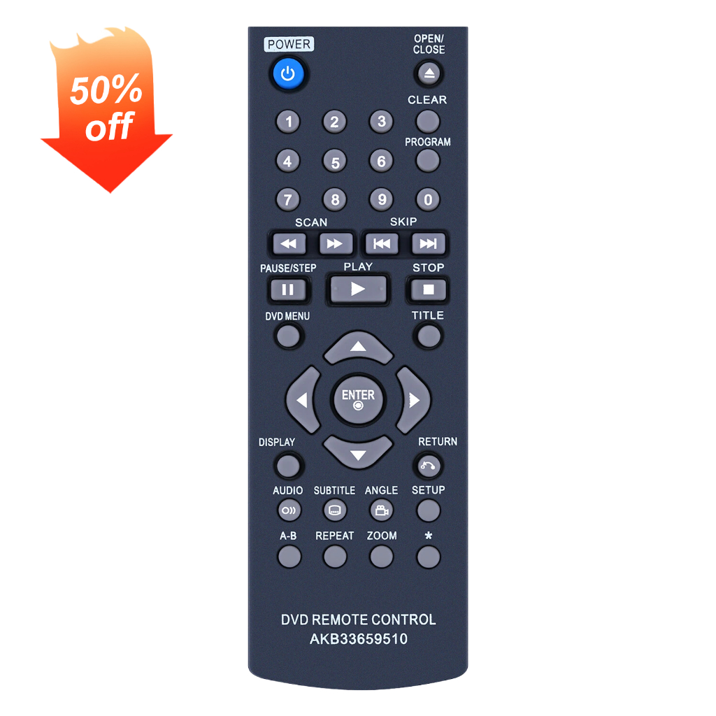 ลูกชาย33659510 เปลี่ยนรีโมทคอนโทรลสําหรับเครื่องเล่น DVD LG DP122 DP520 DP522 DP930 DP932 DVX440 DVX