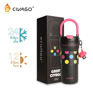 CIVAGO（24oz/720ml）แก้วกาแฟเซรามิกพร้อมฝาปิดความจุขนาดใหญ่แก้วเดินทางน่ารักขวดน้ํารั่วของขวัญ