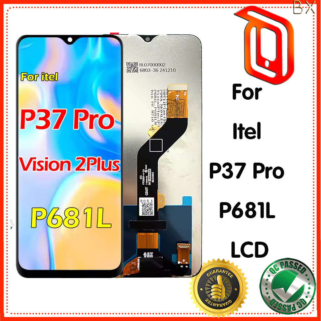 สําหรับ Itel Vision 2 Plus P37 Pro P681L จอแสดงผล LCD Touch Screen Digitizer Assembly Part