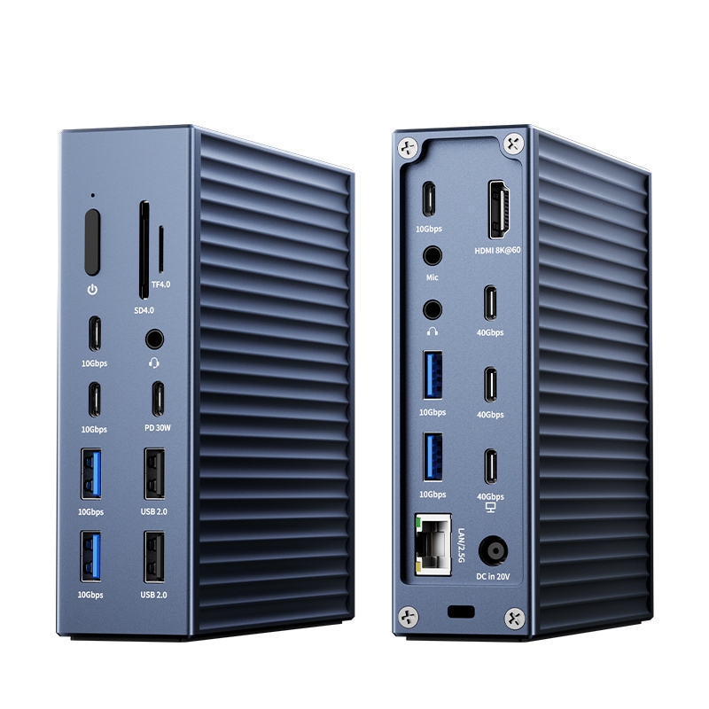 ACASIS 21-In-1 ใช้งานร่วมกับ Thunderbolt 4/3 Hub Docking Station, Max90W ชาร์จสําหรับแล็ปท็อป,เดี่ยว