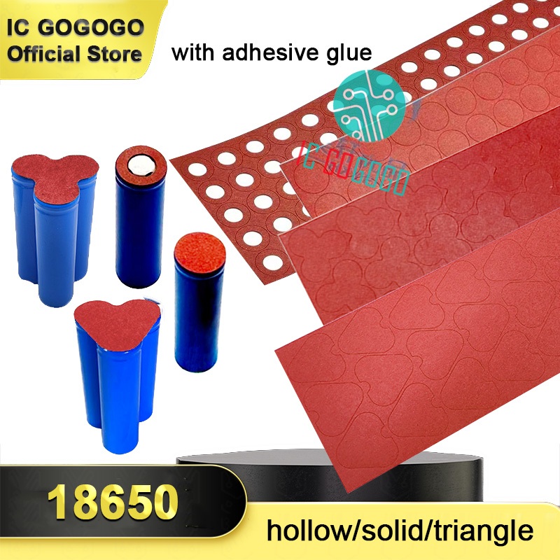 สีแดง1วินาที1จุด18650 ลี้-ไอออน แบตเตอรี่เซลล์ฉนวนกันความร้อนปะเก็นข้าวบาร์เลย์กระดาษแบตเตอรี่แพ็คฉนวนกาวปลาอิเล็กโทรดแผ่นฉนวน