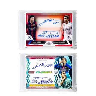 Messi&Ronaldo Homemade Star Card \Signature Star Card\Refrac…