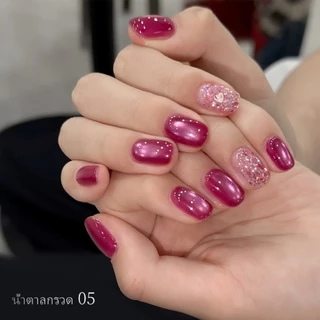 XEIJAYI 15 มล. เจลทาเล็บแม่เหล็กลายแมวตาสีชมพูใหม่ สว่างสุดๆ เหมาะสำหรับผู้ชื่นชอบการทำเล็บ DIY