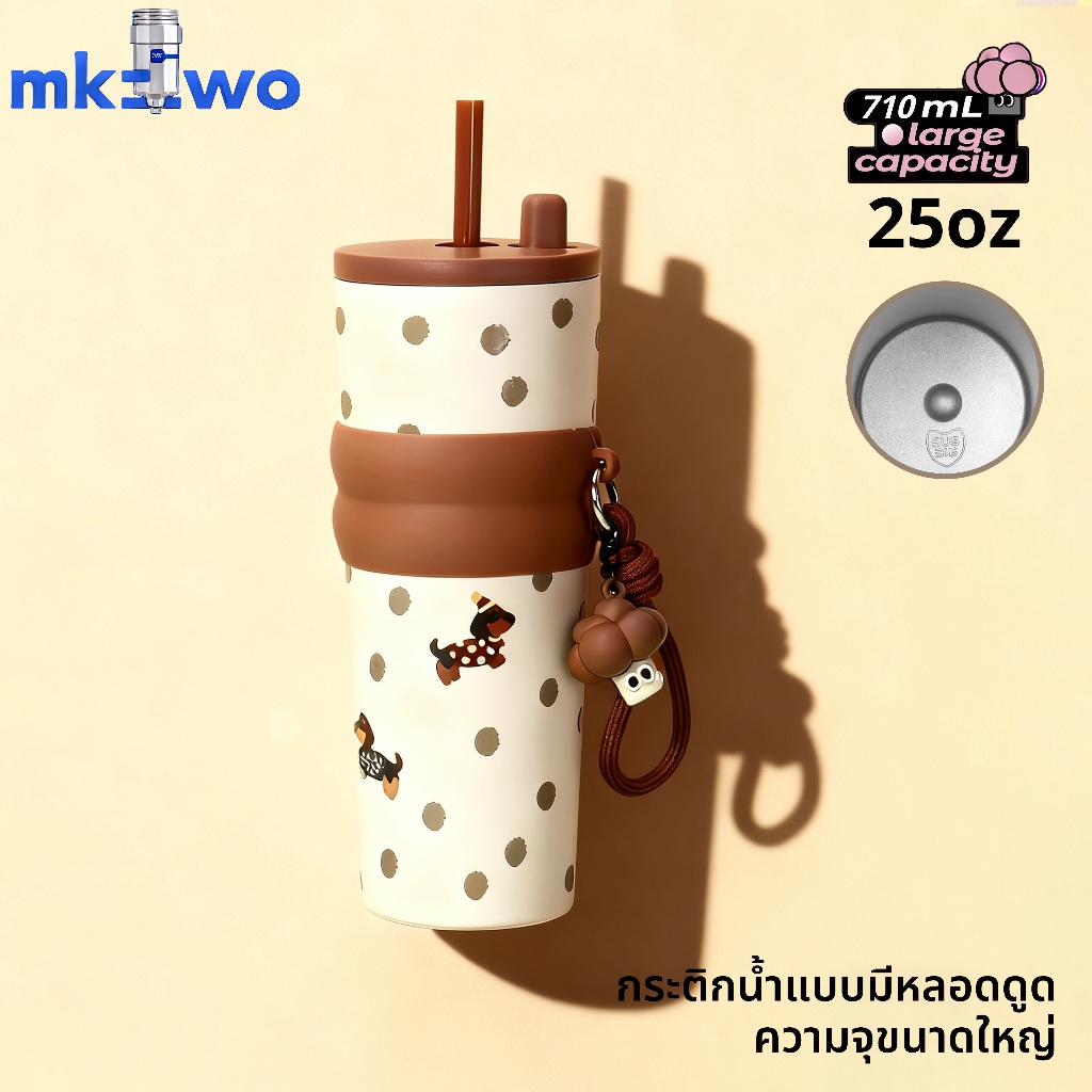 （พรีออเดอร์）cup（25oz）แก้วกาแฟสแตนเลสสตีลพร้อมฝาปิด กระติกสุญญากาศเซรามิคไลเนอร์ ชุดภาพวาดลายพิเศษ
