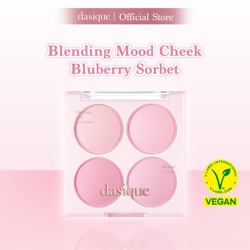 DASIQUE Blush สี่สี Matte Peach Pink ขยายสีอายแชโดว์ทุกวันแป้งอเนกประสงค์ Natural Delicate Facial Bl