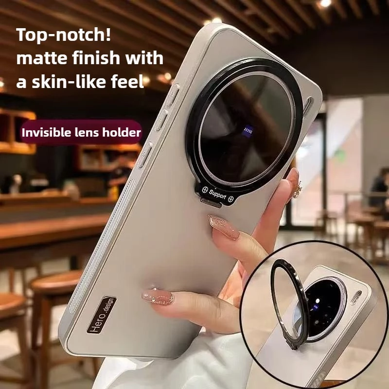 สําหรับ Vivo x100 x200 X300 Ultra X300 x100 x200 Pro X300S x200S Pro สไตล์ที่มองไม่เห็นพร้อมเลนส์ผู้ถือโลหะป้องกันปกหลังสําหรับ Vivo x200 pro mini เคสโทรศัพท์