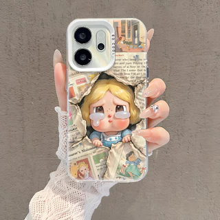 เคส OPPO Reno 14 15 16 14F 15F 16F 5G เคส OPPO Reno 14 15 16 Pro Max 5G เคสน่ารักไคร้เบบี้ Crybaby เด็กผู้หญิงอินเทรนด์กันกระแทกน่ารักกระต่ายฝ้าความรู้สึกกรณีสําหรับเด็กผู้หญิงเด็กผู้ชายนักเรียน