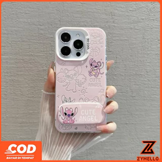 เหมาะสําหรับ OPPO Reno16F 16Pro 16C 15F 15ProMax 14F 14Pro 13F 13Pro 12F 12Pro 11F 11Pro 10Pro 8T 8Z 7Z 6Z Hollow Stitch Mirror Holder IMD กันกระแทก TPU เคสโทรศัพท์