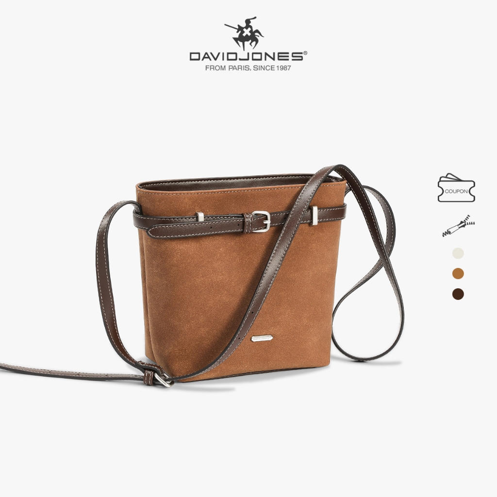 David Jones Paris Mini Adventure 2025/2026 กระเป๋าสะพายข้าง สำหรับฤดูใบไม้ร่วงและฤดูหนาว ทำจากหนังนิ่ม faux