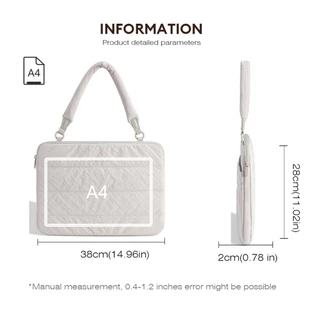 DAVID JONES เดวิด โจนส์ ปารีส พัฟ แล็ปท็อป 2025/2026 ฤดูใบไม้ร่วงฤดูหนาวผู้หญิงซูเปอร์ไฟไนลอนกันน้ํา 14/15''/16''กระเป๋าแล็ปท็อป