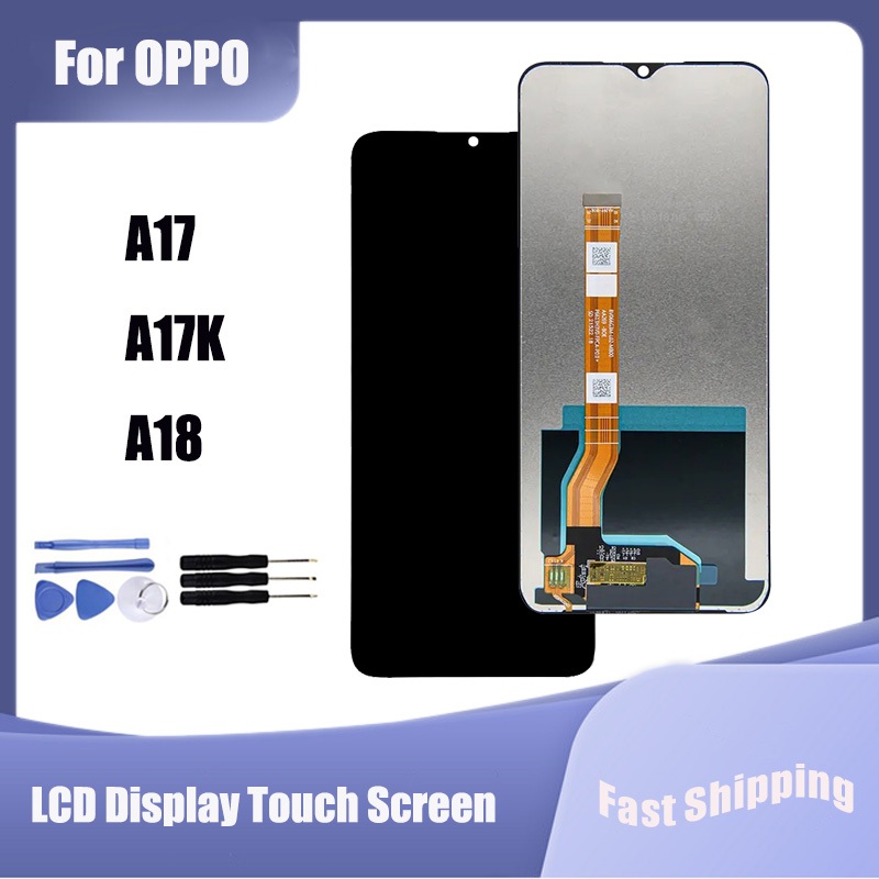 สําหรับ OPPO A17 CPH2477 A17K CPH2471 A18 CPH2591 จอแสดงผล LCD หน้าจอสัมผัส