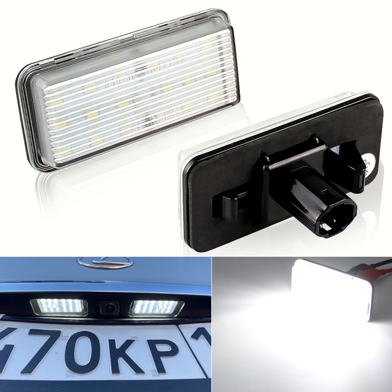 2pcs LED รถจํานวนใบอนุญาตสําหรับ Lexus LX470 1998-2007 LX570 2008-2012 GX470 2002-2010 สําหรับ Toyot