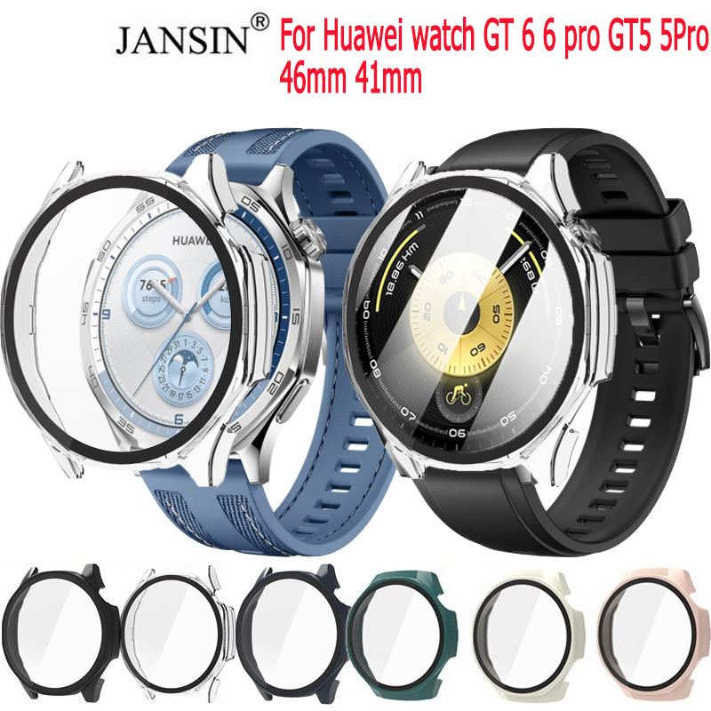 เคส เคสนาฬิกา สําหรับ huawei watch gt6 6Pro เคส + ฟิลม์กระจกในตัว case สําหรับ Huawei Watch GT5 pro นาฬิกาอัฉริยะ เคสกระจกนิรภัย