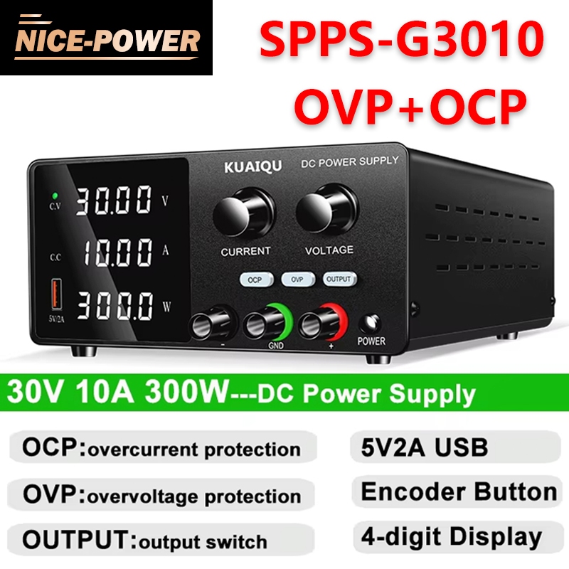 เครื่องจ่ายไฟ (ส่งเร็วจากไทย) NICE-POWER DC Power Supply 30V 10A R-SPS3010-2KD adjustable ปรับค่าได้ แหล่งจ่ายไฟ แบต