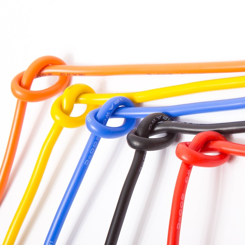 5 เมตร UL3135 600V ยางซิลิโคน 16AWG/18AWG/20AWG/22AWG/24AWG ยืดหยุ่นฉนวนนุ่มสายไฟทองแดงลวดอุณหภูมิสู