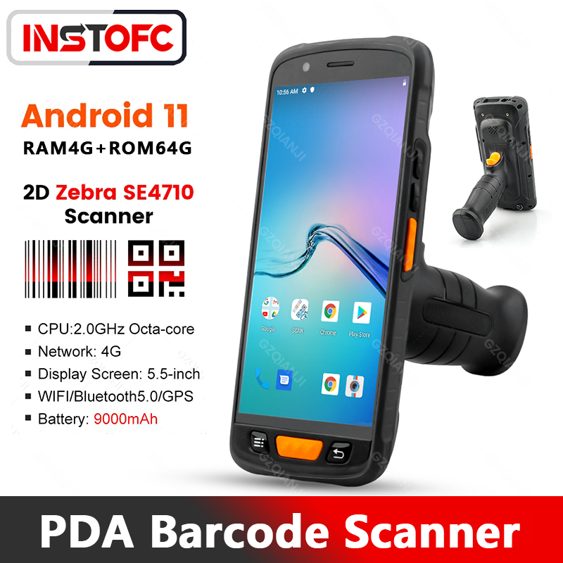 ทนทาน PDA Android 11 Zebra SE4710 2D Barcode Scanner เทอร์มินัลมือถือ UHF RFID คลังสินค้าสินค้าคงคลั