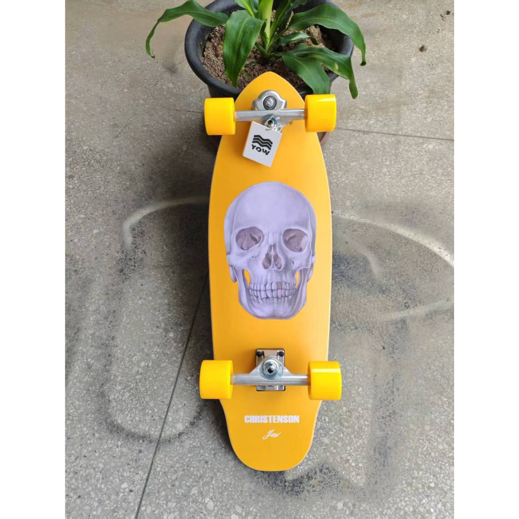 สเก็ตบอร์ด Yow surf Cranium Chris Pro Maple สำหรับฤดูใบไม้ผลิ พร้อมฟีเจอร์ Truck Slide และ Pump Carv