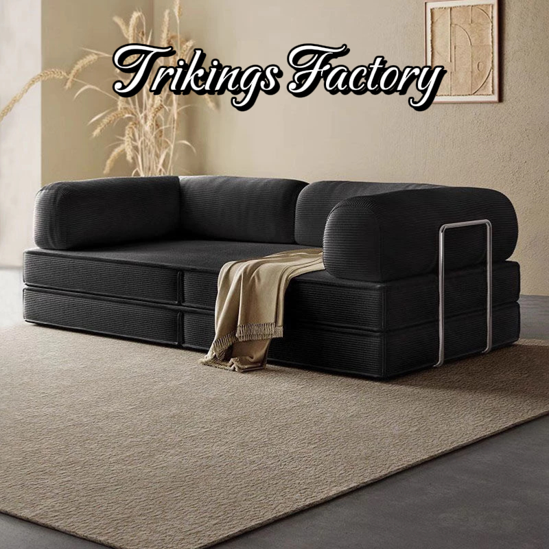 Trikings หรูหราโซฟาเรียบง่ายห้องนั่งเล่นอพาร์ทเมนต์ขนาดเล็กรวมกันเตียงโซฟาบีบอัดแบบใช้คู่แบบพับได้
