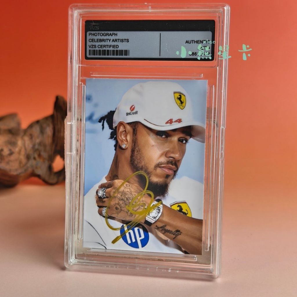 ภาพถ่ายลายเซ็นไดรเวอร์ F1 \ Lewis Hamilton \ คอลเลกชันพัดลมหรือ