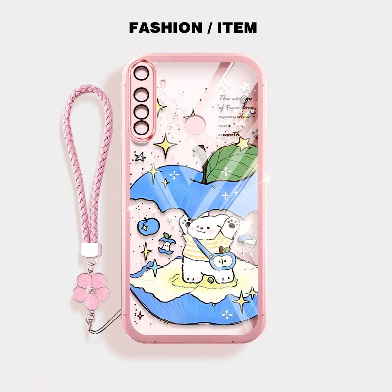 YBDเคสโทรศัพท์สําหรับRealme 5 5i 5S C3 C3i 6i Realme Narzo 10 10A 20Aการ์ตูนสีแดงสีฟ้าAppleกระต่ายขั