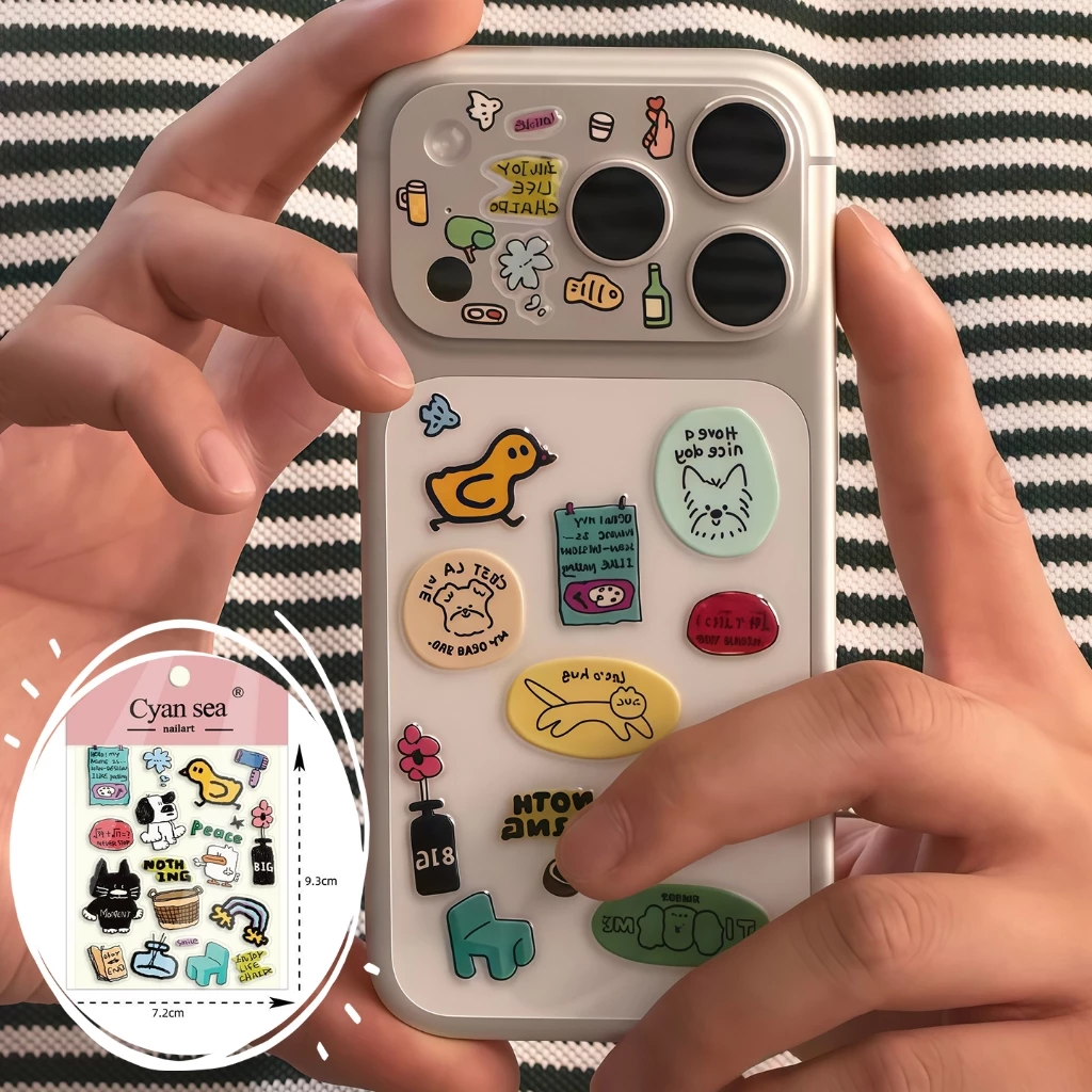 DIY สติกเกอร์น่ารักเคสโทรศัพท์ตกแต่งสติกเกอร์เยลลี่เหมาะสําหรับ 17PROMAX 17PRO