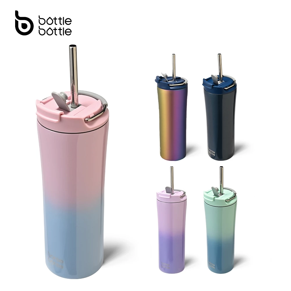 BOTTLE BOTTLE 18oz 530ml ขวดน้ํา ถ้วยกาแฟ สแตนเลสเก็บความเย็นถ้วยเก็บอุณหภูมิแบบพกพากระติกเก็บความเย็นสูญญากาศมีหลอดในตัว thumbnail 3