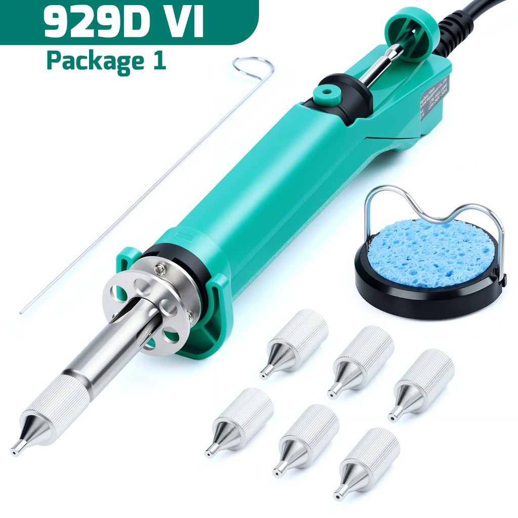 YIHUA 929D-VI Desoldering Iron 180W Tin Sucker อัพเกรดใหม่ Desoldering เครื่องมือหัวฉีด THT PTH Remo