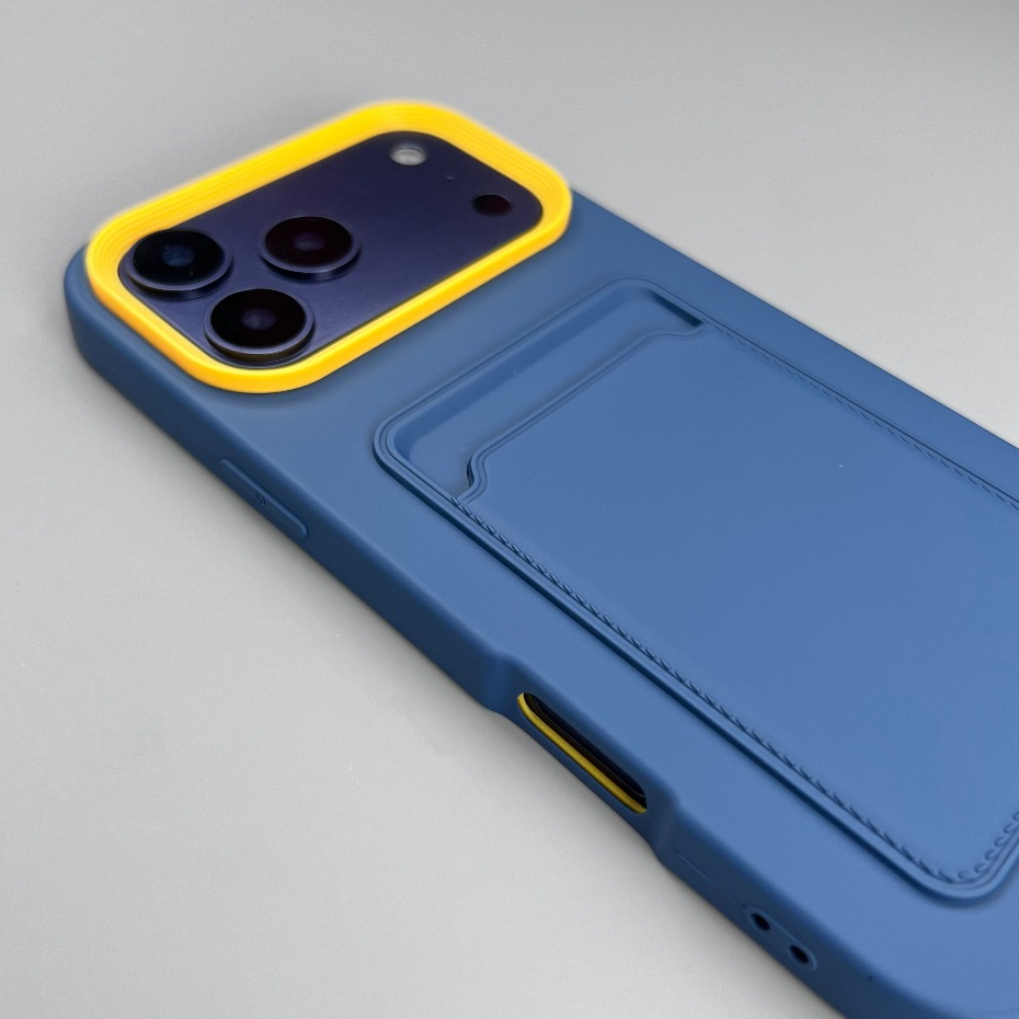 【2 in 1/hard Card case/Blue】เคส compatible for iPhone 11 12 13 14 15 16 17 pro max case - รูปที่ 4