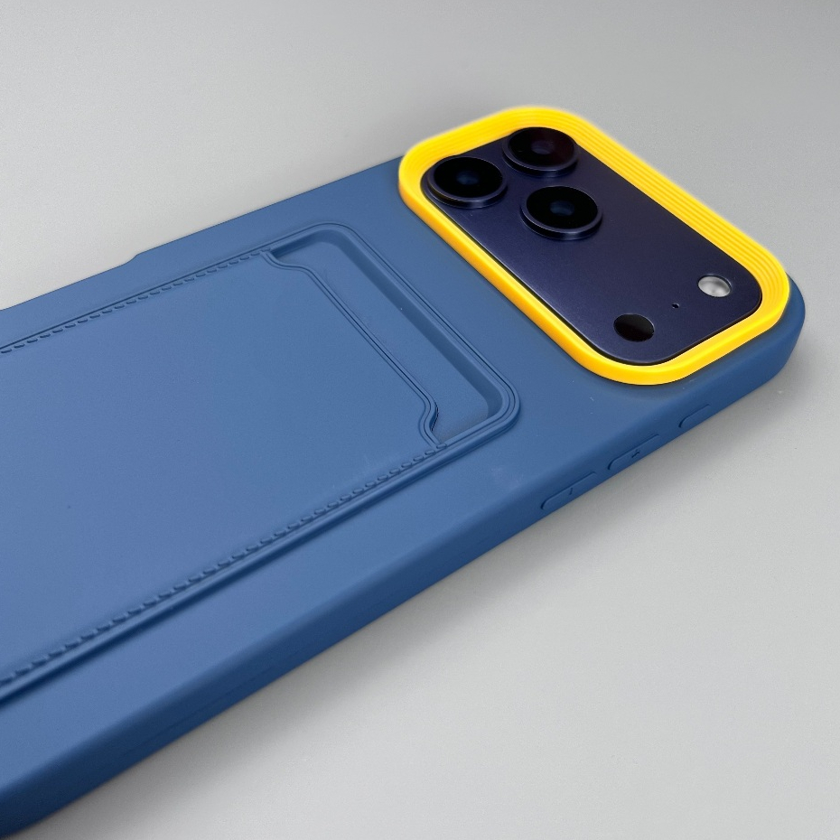 【2 in 1/hard Card case/Blue】เคส compatible for iPhone 11 12 13 14 15 16 17 pro max case - รูปที่ 5