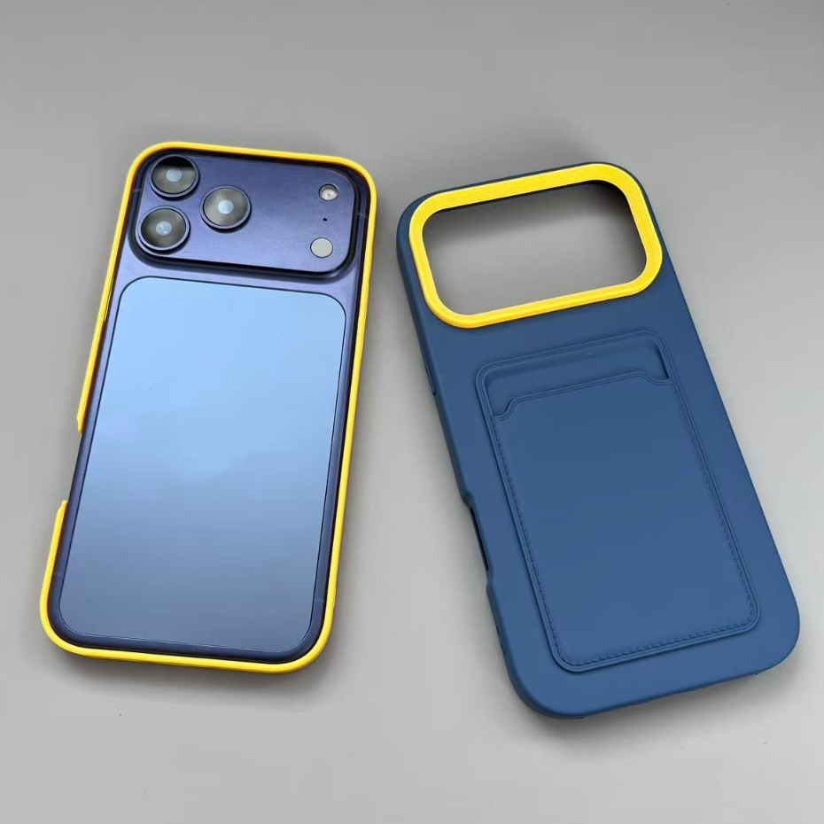 【2 in 1/hard Card case/Blue】เคส compatible for iPhone 11 12 13 14 15 16 17 pro max case - รูปที่ 7