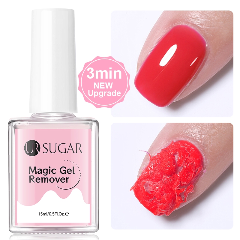 UR SUGAR น้ํายาล้างเล็บเจลทาเล็บ Soak-Off 3 นาทีอย่างรวดเร็วและกําจัดเจลได้ง่ายมืออาชีพไม่ระคายเคือง