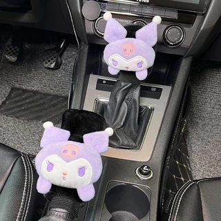 sanrio hello kitty kuromi melody ชุดเกียร์เบรกมือ แขนตุ๊กตาการ์ตูน แบบแมนนวล แฟชั่นฤดูหนาว สําหรับรถยนต์ ชุดฝาครอบหัวเกียร์เบรกมือ ผ้ากํามะหยี่ขนนิ่ม สําหรับตกแต่งภายในรถยนต์