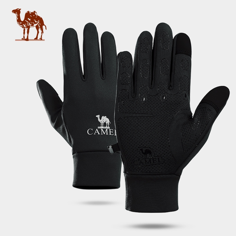 CAMEL CROWN ถุงมืออุ่นสําหรับปั่นจักรยานกลางแจ้งถุงมือหน้าจอสัมผัสกันน้ํา