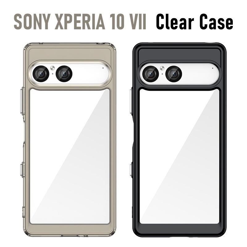สําหรับ Sony Xperia 10 Mark VII ปลอกอะคริลิคใส Shock-proof Hard เคสโทรศัพท์