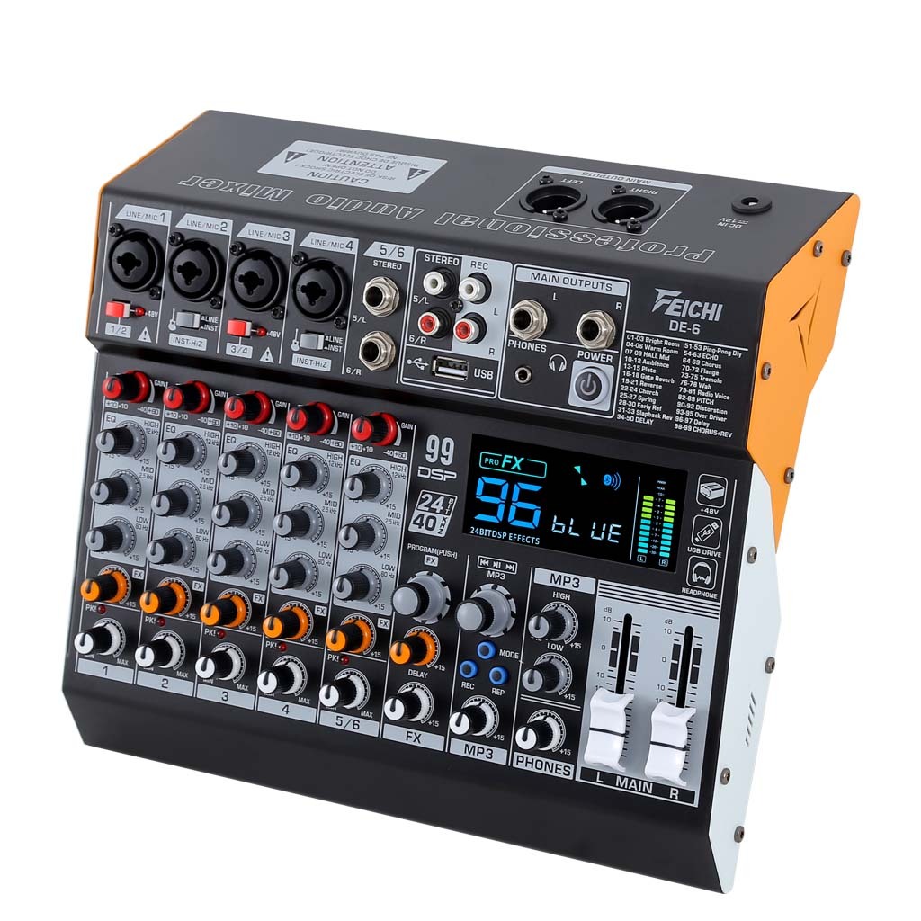 Professional mixer มิกเซอร์  เครื่องผสมมืออาชีพพร้อมเอาต์พุตเอฟเฟกต์ 99DSP DJ Mixer Party เฉพา/KTV/กล่อง ราคา ถูกที่สุด ดีลบีเคเค แกลเลอรีภาพที่ 8