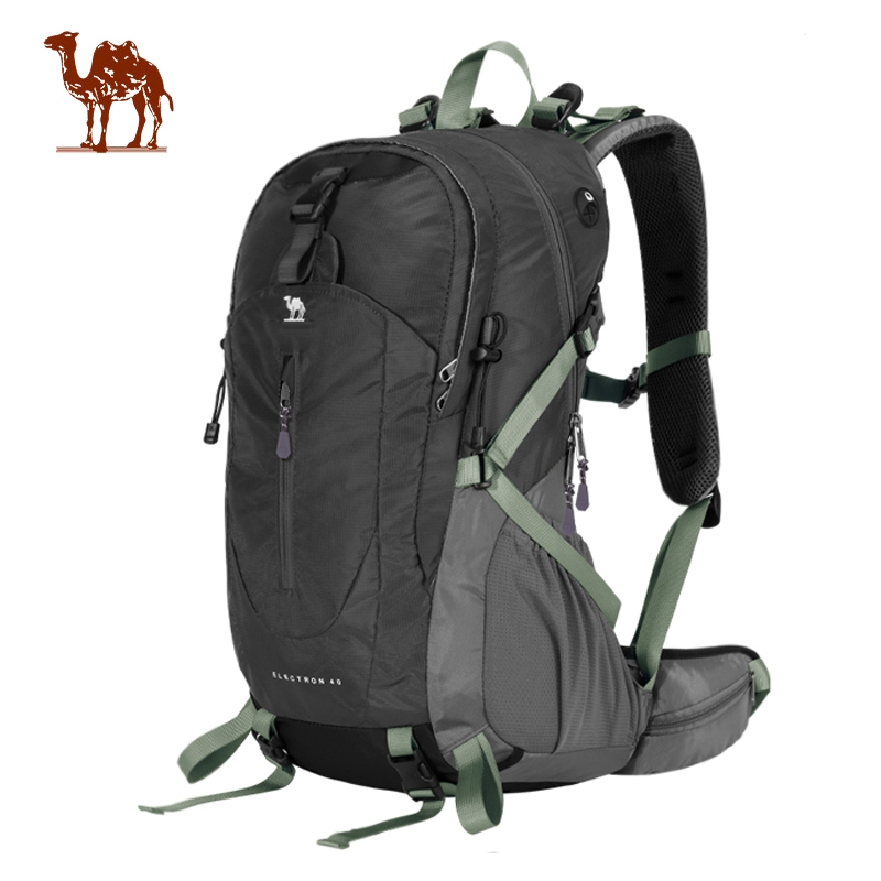 CAMEL CROWN กระเป๋าเป้สะพายหลังเดินป่าความจุขนาดใหญ่สำหรับผู้ชายและผู้หญิง