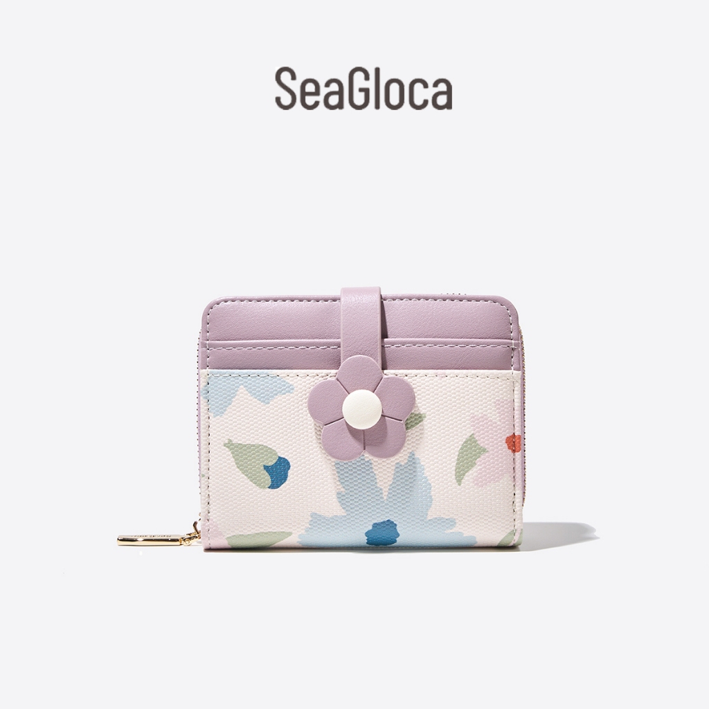 SeaGloca กระเป๋าสตางค์ลายดอกไม้แบบจับรอบ – สำหรับผู้หญิง พร้อมช่องใส่เหรียญ 40 ราคา ถูกที่สุด ดีลบีเคเค แกลเลอรีภาพที่ 9
