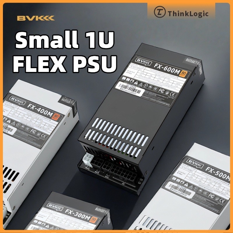 BVK FLEX PSU 300W 400W 500W 600W ขนาดเล็ก 1U แหล่งจ่ายไฟ Full Modular กราฟิกการ์ด Power