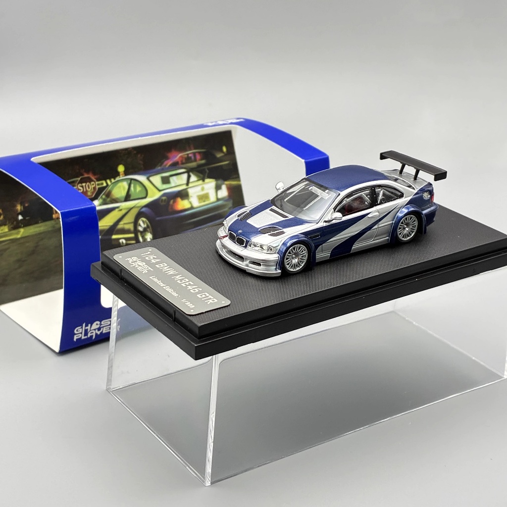 SW 1:64 BMW E46 M3 GTR Need for Speed Ghost Player โมเดลรถโลหะผสม