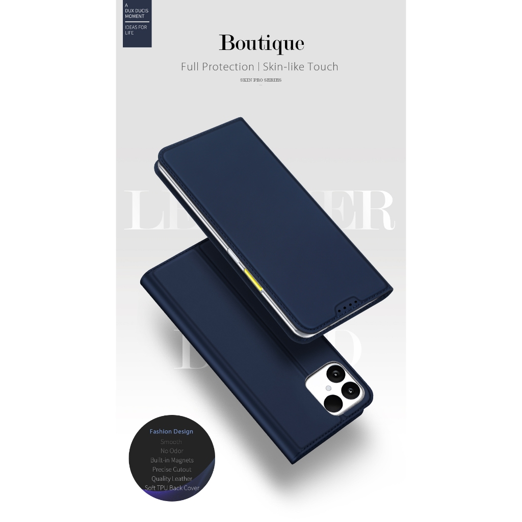 DUX DUCIS Fairphone 6 PU Leather Flip Case Soft TPU Back Cover Stand Magnetic Leather Protective Cas