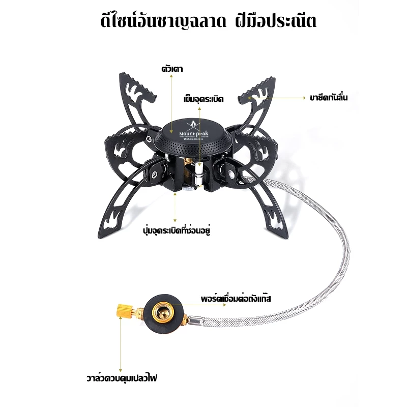พร้อมส่ง⚡️เตาพับก๊าซอิสระใหม่ 3800W เตาแก๊สพับ อุปกรณ์ตั้งแคมป์ มาพร้อมกับถุงใส่ของ thumbnail 4