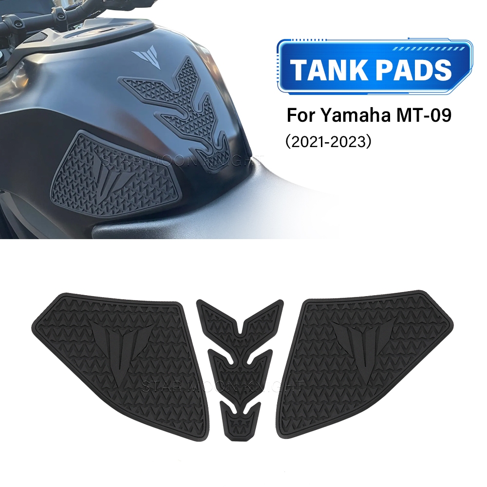 สําหรับ YAMAHA MT-09 MT09 MT 09 (2021-2023) ยางลื่นสติกเกอร์ถัง Pad สติกเกอร์ด้านข้าง Pad Anti Scrat