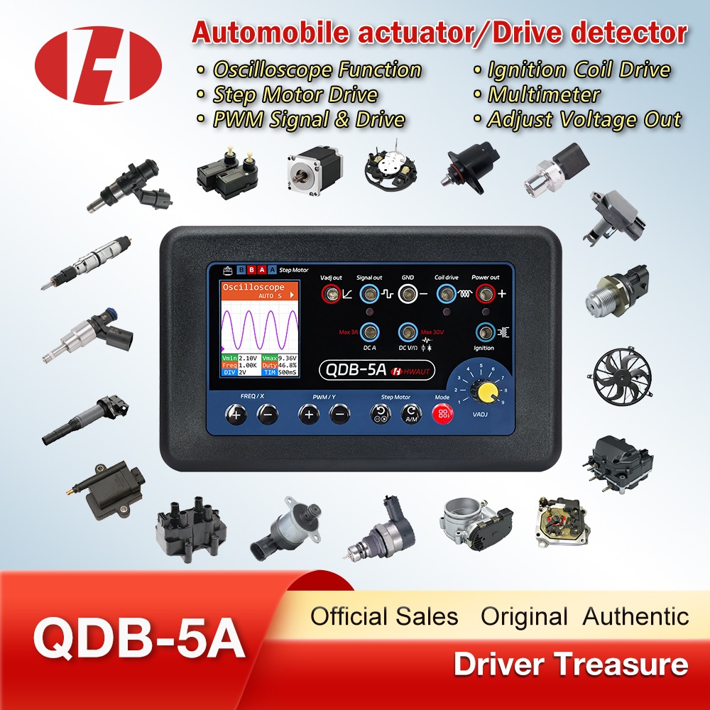 QDB-5A รถเครื่องทดสอบเซ็นเซอร์ Oscilloscope PWM ไดรฟ์มัลติมิเตอร์หัวฉีดจุดระเบิดจําลองขั้นตอนมอเตอร์ไดร์เวอร์เครื่องมือวินิจฉัย