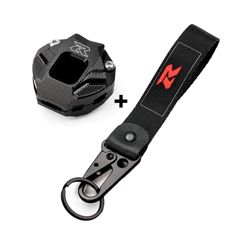 ดัดแปลงอลูมิเนียมฝาครอบกุญแจรถ + Key Chain กรณีป้องกันแหวนเหมาะสําหรับ Suzuki GSXR600 GXR750 GSXR100