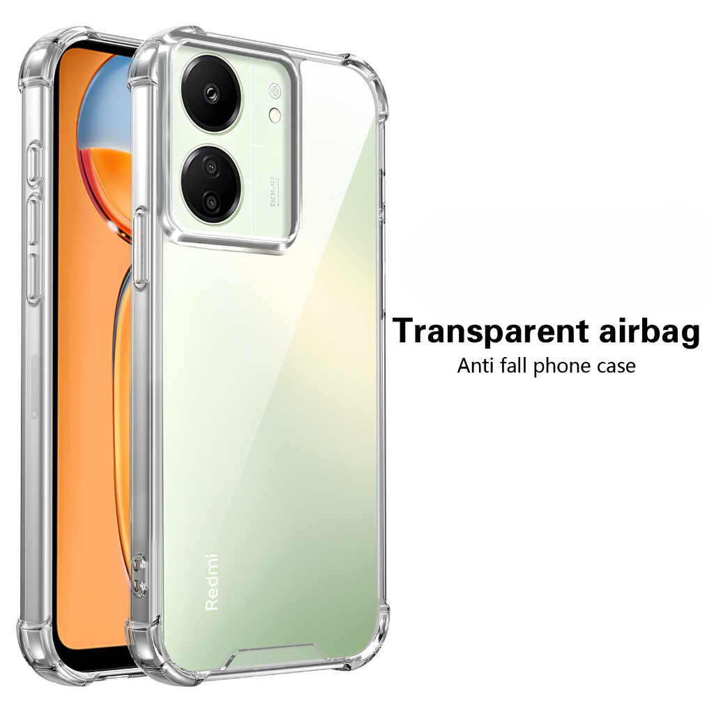 ปลอกสําหรับ Xiaomi Poco C65 4G PocoC65 2310FPCA4G 2310FPCA4I เคสโทรศัพท์ใสสี่มุมถุงลมนิรภัยซิลิโคนอ่