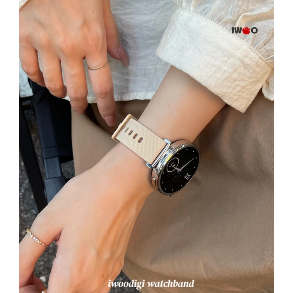 18/22 มม.ซิลิโคนสําหรับ xiaomi นาฬิกา S4 41 มม./S4/s3/s2/oppo นาฬิกา x2mini กีฬาสายกันน้ํา