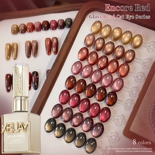 XEIJAYI 15ml สไตล์ใหม่ Super Beautiful Caramel Amber Rose Red Cat Eye Gel ยาทาเล็บเหมาะสําหรับแต่งเล็บและใช้ทุกวัน