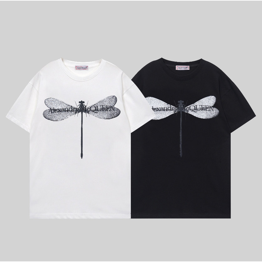 เสื้อยืดคุณภาพสูง แขนสั้น ทรงหลวม พิมพ์ลายมังกรบนอก