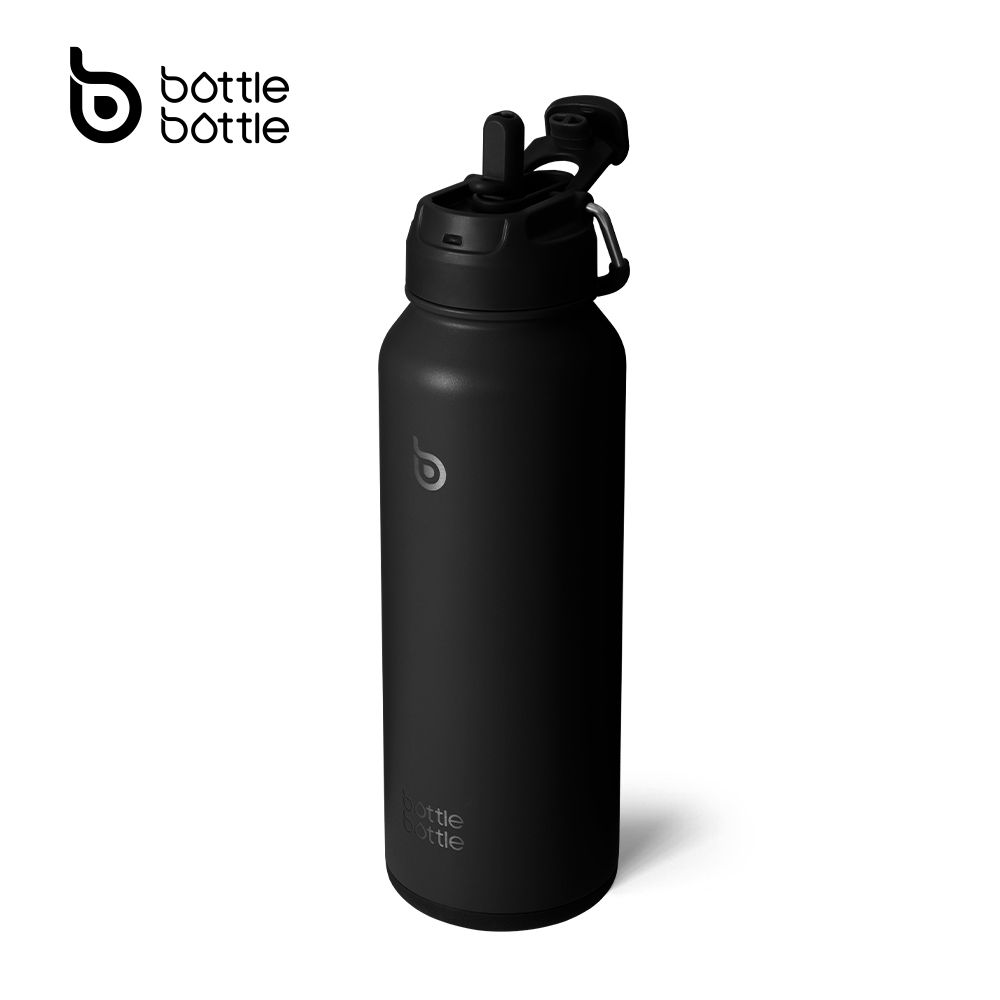 BOTTLE BOTTLE ขวดน้ําสเตนเลส มีฉนวนกันความร้อน 40 ออนซ์ พร้อมหลอดดูด และฝาปิด และกล่องเก็บยา สําหรับเล่นกีฬากลางแจ้ง